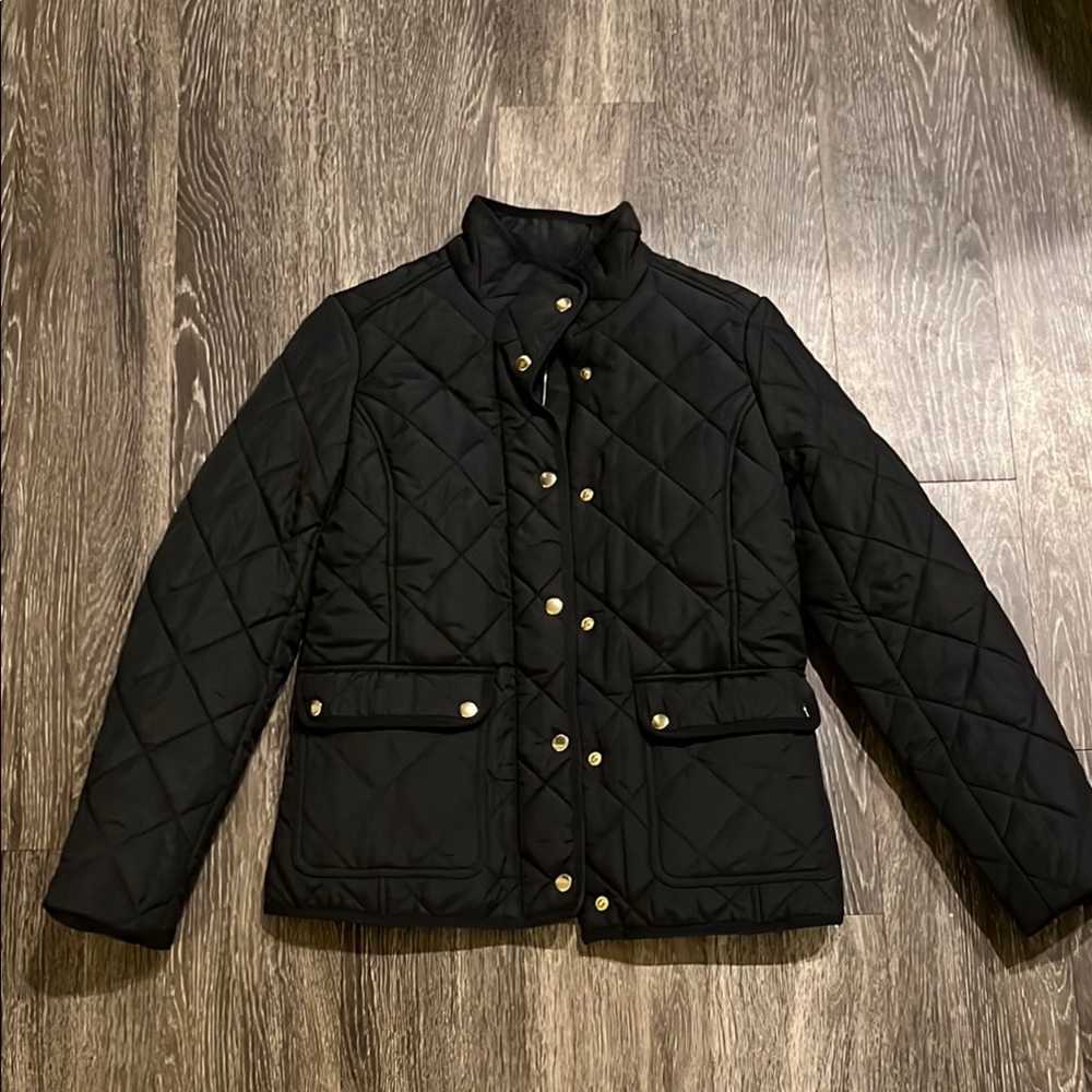 J. Crew Black Quilted Jacket